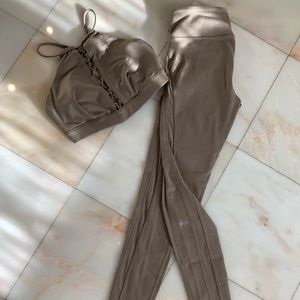 ALO Yoga Leggings and Bralette Set